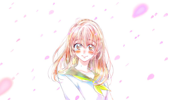 一个穿着水手服微笑的女学生图片下载