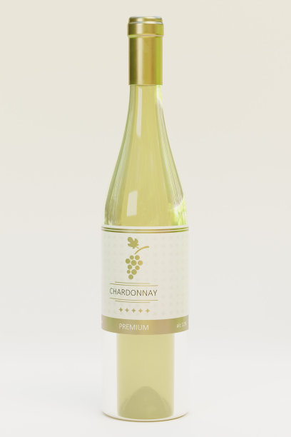 逼真的酒瓶3D渲染图片下载