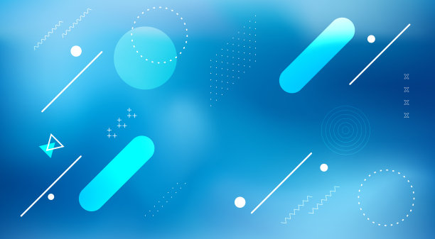 现代深蓝色渐变抽象背景与几何形状元素和空白空间的设计。未来的商业演示背景设计图片下载