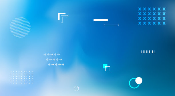 现代深蓝色渐变抽象背景与几何形状元素和空白空间的设计。未来的商业演示背景设计图片下载