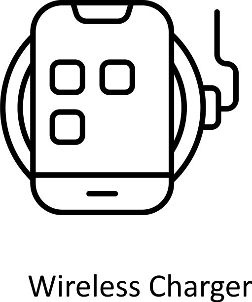 无线充电器概述图标简单图片下载