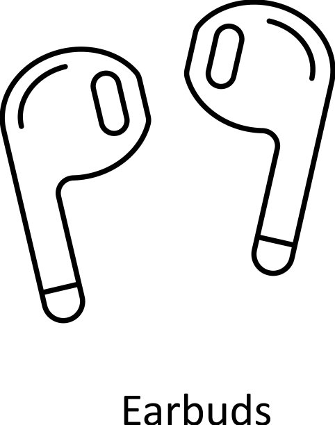 耳塞轮廓图标简单stock病图片下载