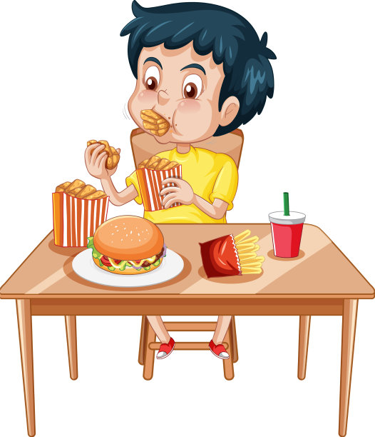 享受美食的快乐男孩图片下载