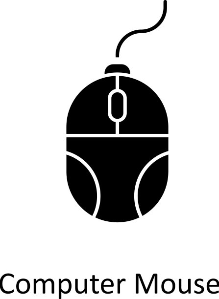 电脑鼠标实体图标简单的股票图片下载