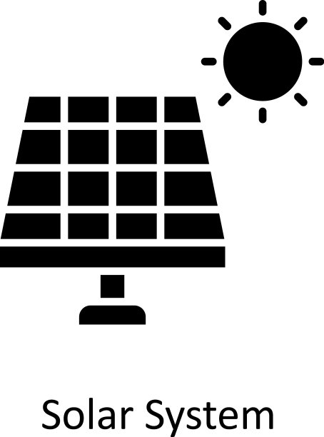太阳系实心图标简单素材图片下载