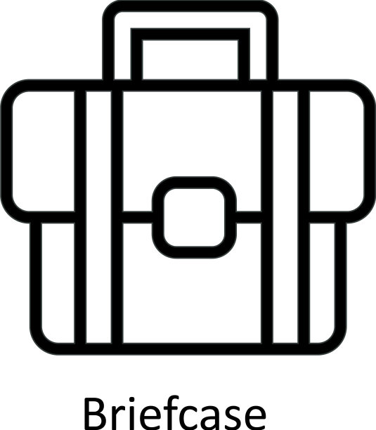 公文包轮廓图标简单股票说明图片下载