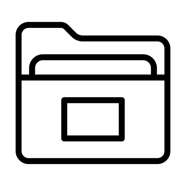 个人文件夹粗线条图标图片下载