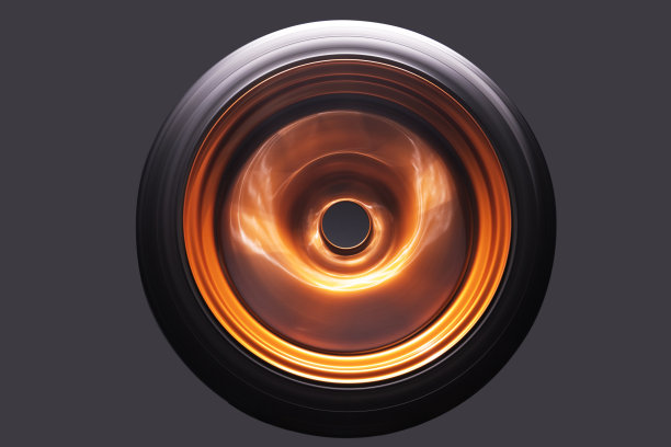 橙色金属焊接轮辋汽车车轮图片下载