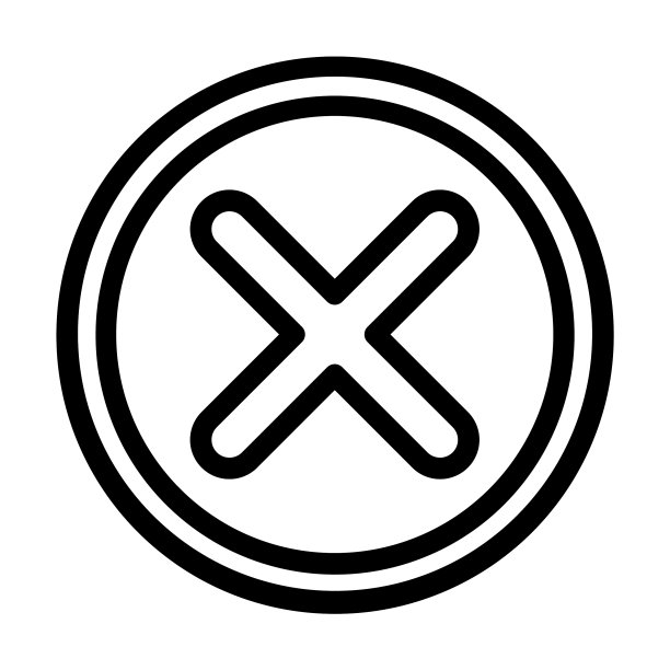 个人和商业用途的闭合粗线图标图片下载