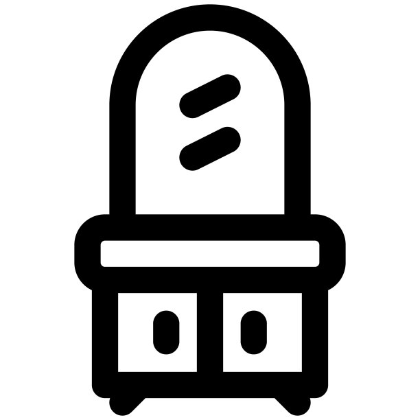 带镜子的梳妆台或梳妆台图片下载