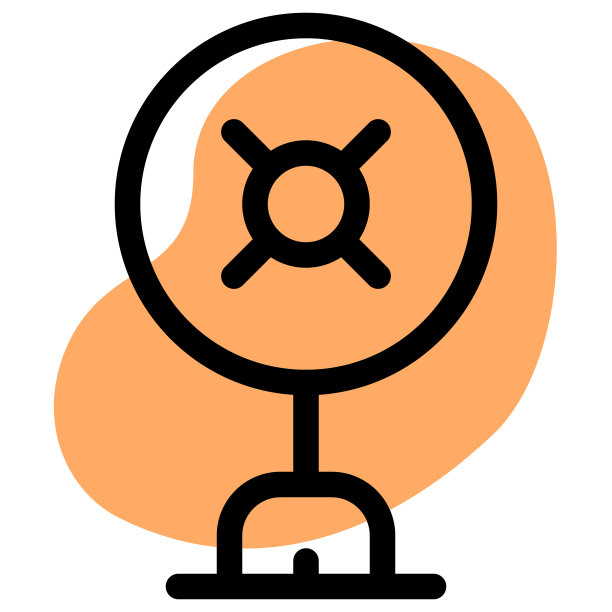 紧凑型支架风扇与旋转叶片图片下载