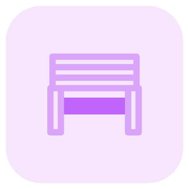 带靠背和扶手的现代长凳图片下载