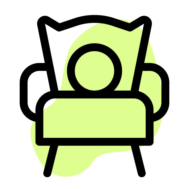 有一把封闭的软垫扶手椅图片下载