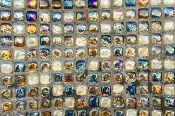 彩色陶瓷马赛克墙图片下载