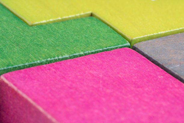 几何木制造型，微距拍摄图片下载