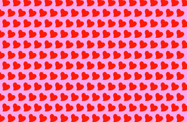 红心无缝图案隔离在粉红色的背景图片下载