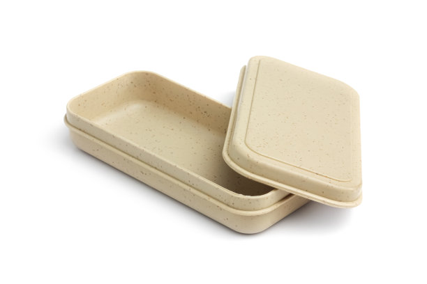 饭盒被隔离在白色的背景上。塑料盒图片下载