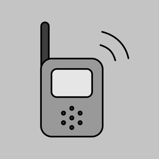 婴儿无线电监视器矢量隔离图标图片下载