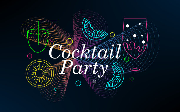 鸡尾酒会矢量海报模板设计图片下载