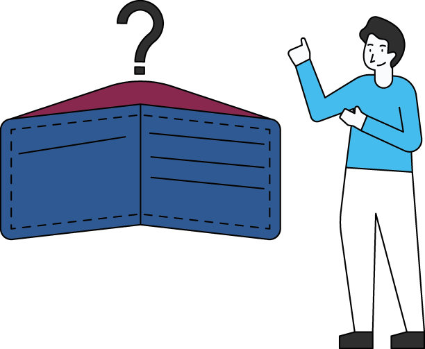 男孩正看着空钱包。图片下载