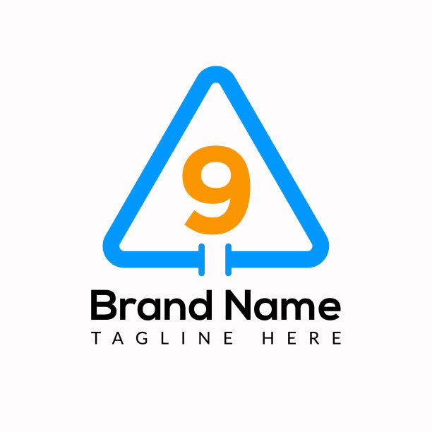 管道模板上9字母。水喉标志设计概念图片下载