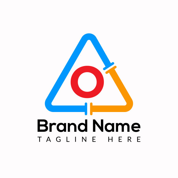 管道模板上的O字母。水喉标志设计概念图片下载