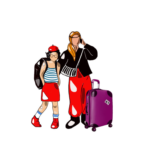 白色背景上的一组人，行人，乘客图片下载