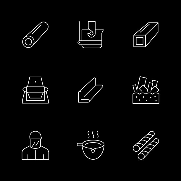 设置冶金的线条图标图片下载