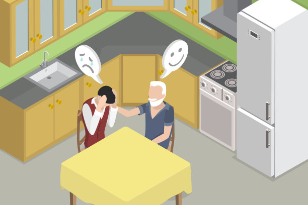 三维等距平面矢量概念插图的父母支持图片下载