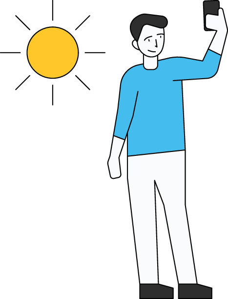 这个男孩正在自拍。图片下载