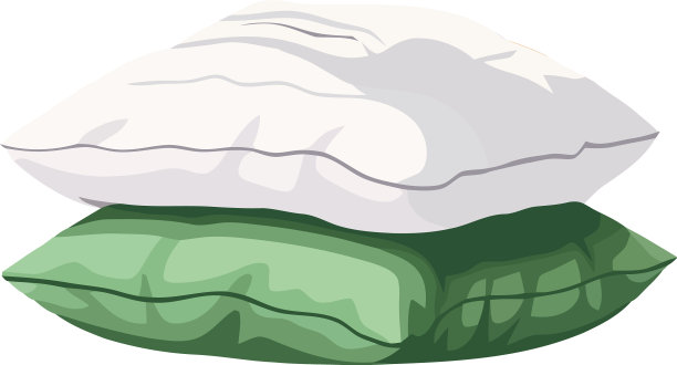 绿色和白色的枕头卧室图片下载