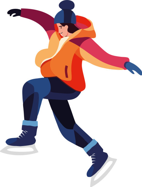 年轻人练习滑冰冰上人物图片下载
