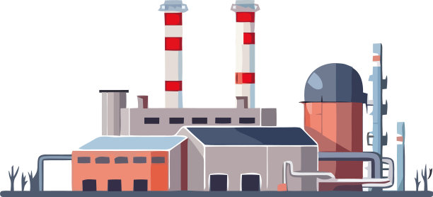 工厂用化石发电图片下载
