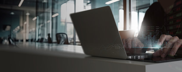 数字经济分析技术概念，商业分析师使用数字金融业务数据图展示投资策略技术，以实现敏锐的金融业务决策。图片下载