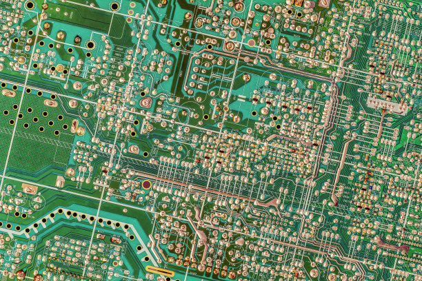 老式PCB电子印刷电路板细节图片下载