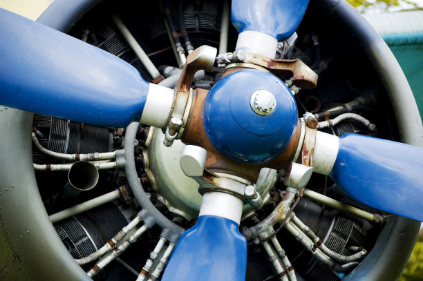 飞机螺旋桨特写。图片下载