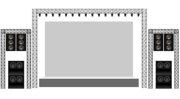 白色舞台和演讲者图片下载