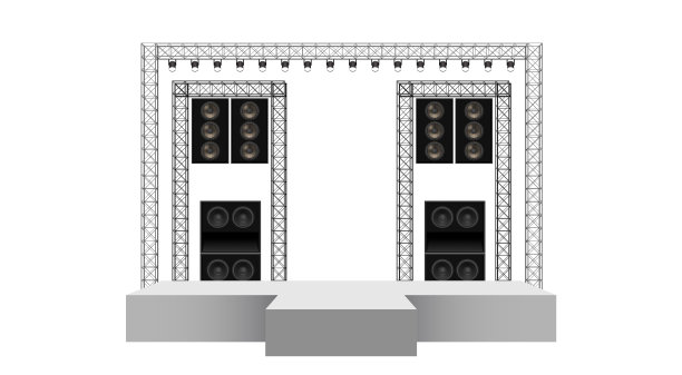白色舞台和演讲者图片下载
