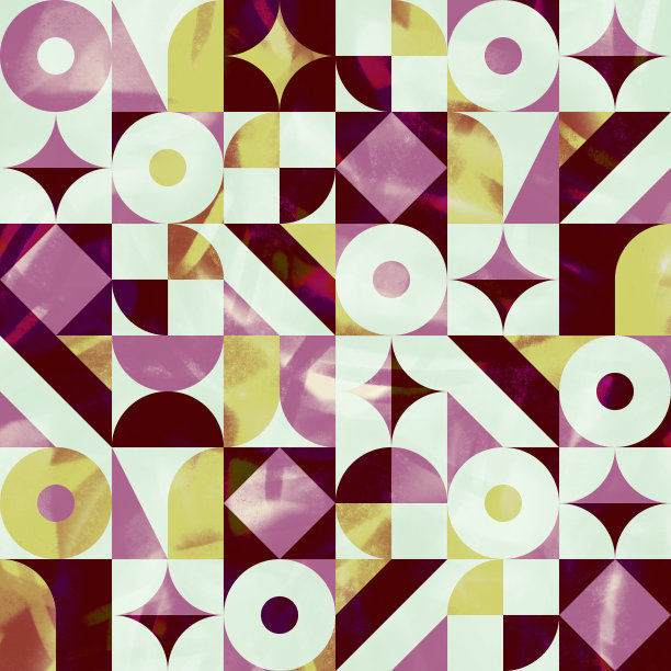 抽象几何元素无缝图案。图片下载