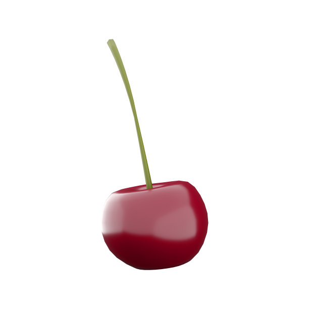 3d渲染成熟和甜樱桃图标。3d渲染新鲜浆果图标。欧洲甜樱桃图片下载