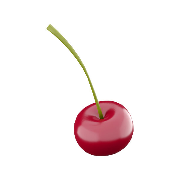 3d渲染成熟和甜樱桃图标。3d渲染新鲜浆果图标。欧洲甜樱桃图片下载