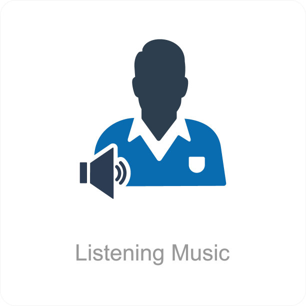 听音乐和音乐图标概念图片下载