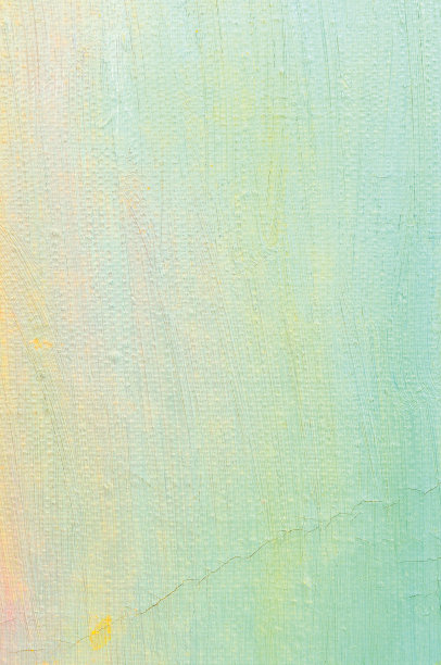 油画画布背景，明亮的海蓝宝石，浅深蓝色，黄色，粉红色，绿松石，大笔触绘制细致的纹理粉彩宏观特写，垂直纹理图案，年老划伤图片下载