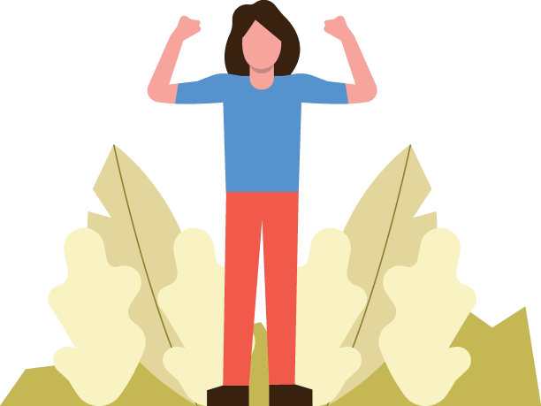 这个女孩正在展示她的力量。图片下载