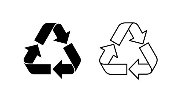回收标志集：回收logo符号，矢量素材图片下载