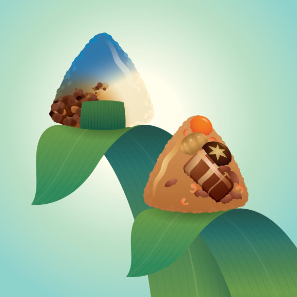 端午节用竹叶包粽子或粽子(福建粽子和娘雅粽子)图片下载