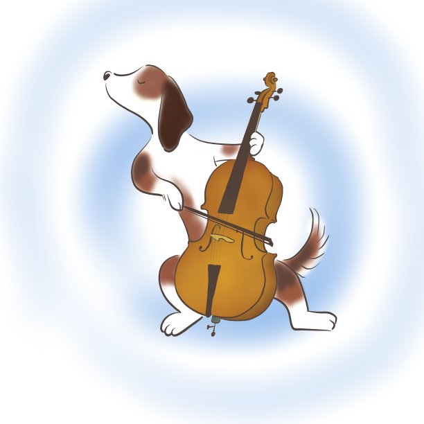 狗和大提琴1图片下载
