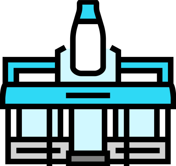 乳品店颜色图标图片下载