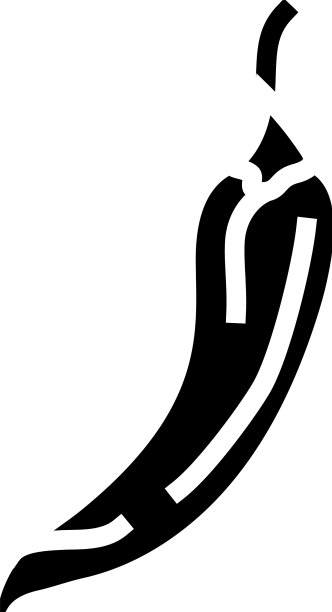 辣椒食物草药的字形图标图片下载