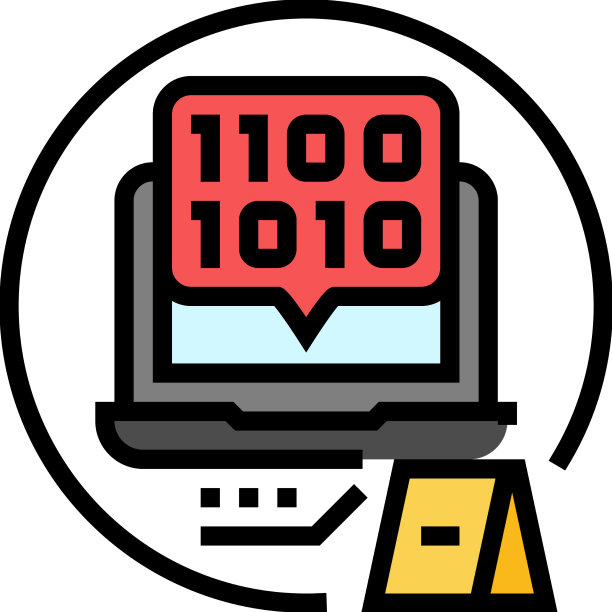 数字证据犯罪彩色图标图片下载